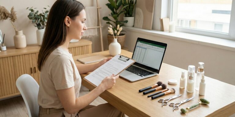 Esthetician nail and lash tools used by licensed cosmetology professionals